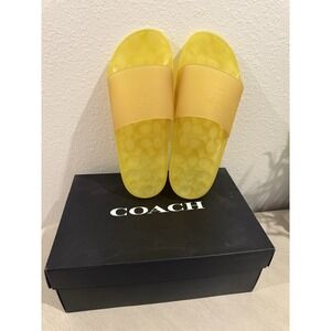 Coach Women's Ulyssa Slides Canary Size 8D New In Box
